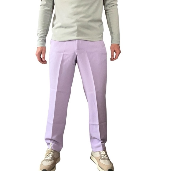 Bogey Boys Men’s The Best Pant Purple Size 32 NWOT Straight Leg Pleated - Picture 5 of 6